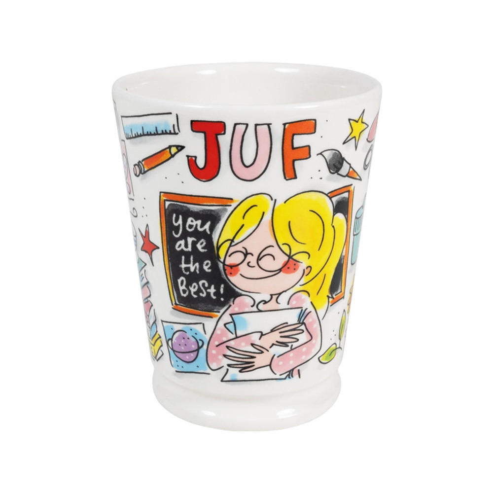 BECHER Juf in Bunt - 500 ml - Multicolor, Keramik (0.5L) - Blond Amsterdam