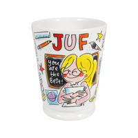 BECHER Juf in Bunt - 500 ml - Multicolor, Keramik (0.5L) - Blond Amsterdam