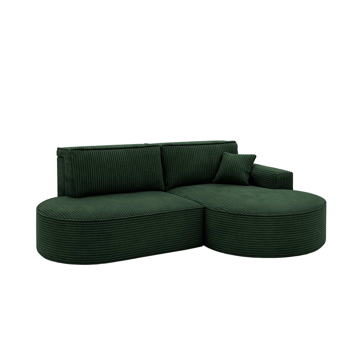 ECKSOFA Modena Pro - Komfort Und Stil Stoff Poso Grün Rechts - Grün, Holz (278/179cm) - Kaiser Möbel