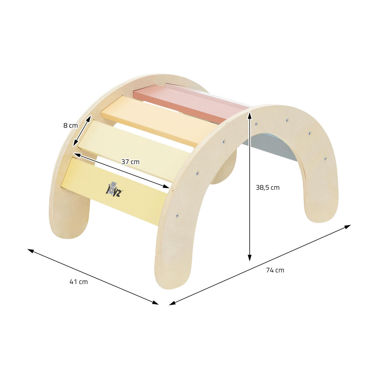 KLETTERBOGEN Mehrfarbig - Naturfarben, Holz (74/38.5/41cm) - Joyz