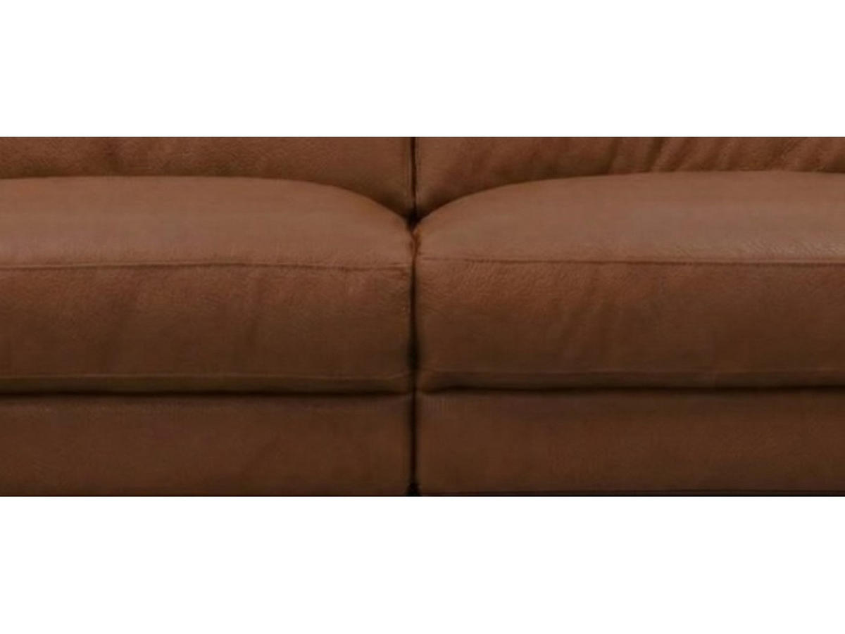 3-SITZER Sofa Planet Echtleder mit 1 x Relaxfunktion Cognacbraun - Cognac, Leder/Metall (200/80/110cm)