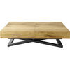 COUCHTISCH Cavetta U höhenverstellbar ausziehbar, Lancelot Eiche 120-200/80/27-76 cm - Eichefarben/Schwarz, Holzwerkstoff/Metall (80/120/76cm) - WFL GROUP