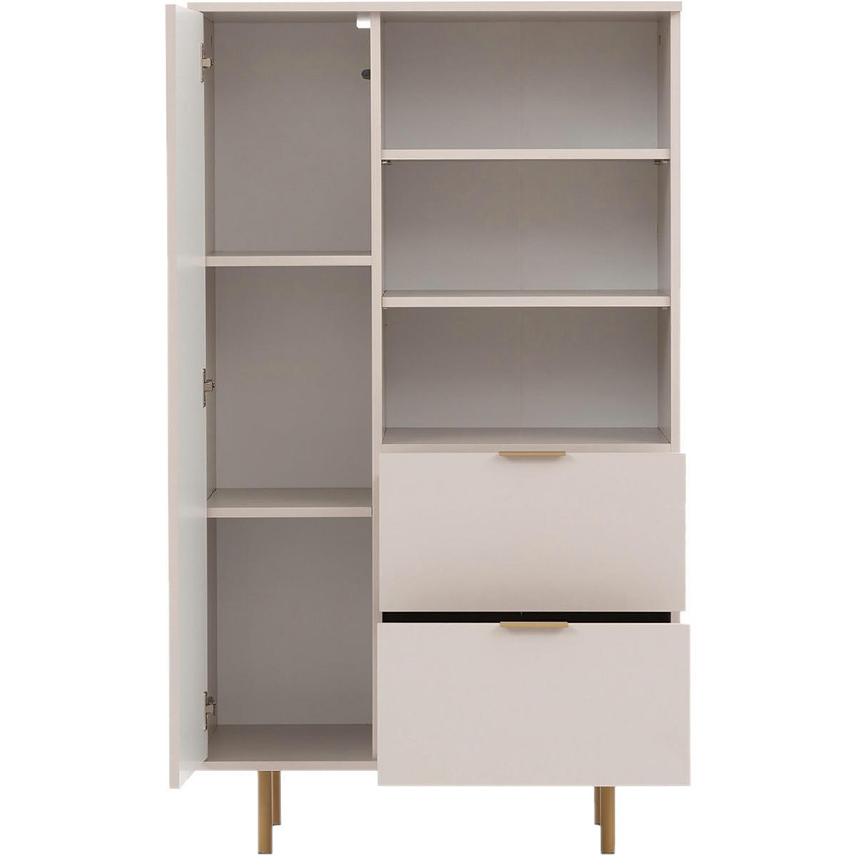BÜCHERREGAL NUBIO 04 schwarz - Schwarz, Holzwerkstoff (80/140/41cm)