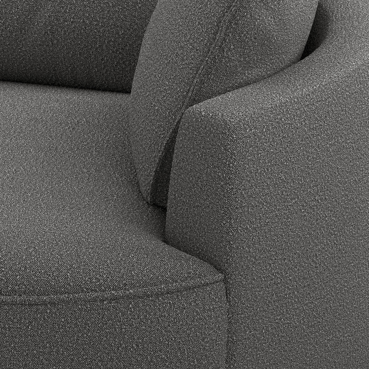 OTTOMANE - modular - Schwarz/Grau, Kunststoff/Textil (126/82/154cm) - home24