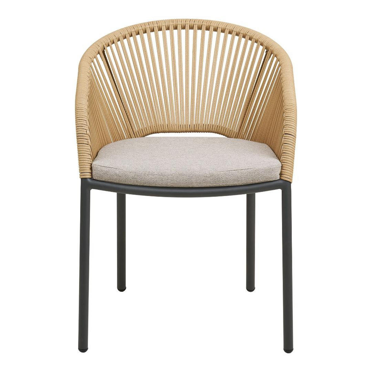 GARTENSTUHL, Noomi, Stühle Sandfarben, Metall / Polyester, 64 x 58 x 77 cm - Sandfarben, Metall (64/77/58cm) - ebuy24