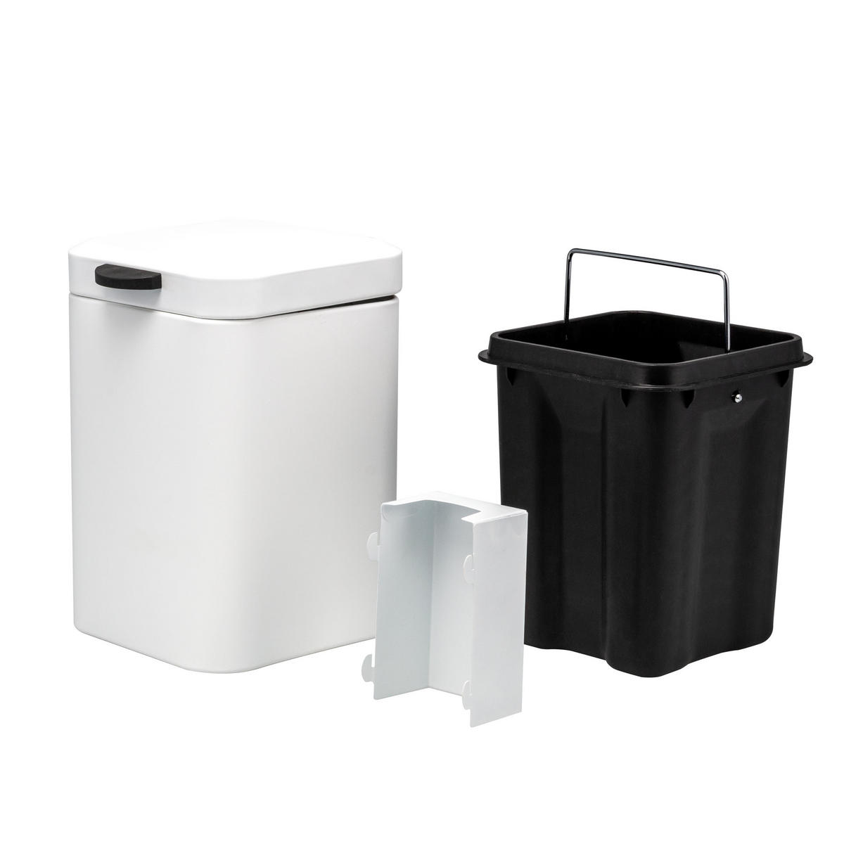 WAND-KOSMETIKEIMER 3 Liter, weiß - Weiß, Metall (16/24/23cm) - bremermann