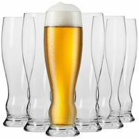 WEIZENBIERGLÄSER Splendour, 6er-Set, 500 ml - Transparent, Glas (0.5L) - Krosno Glass