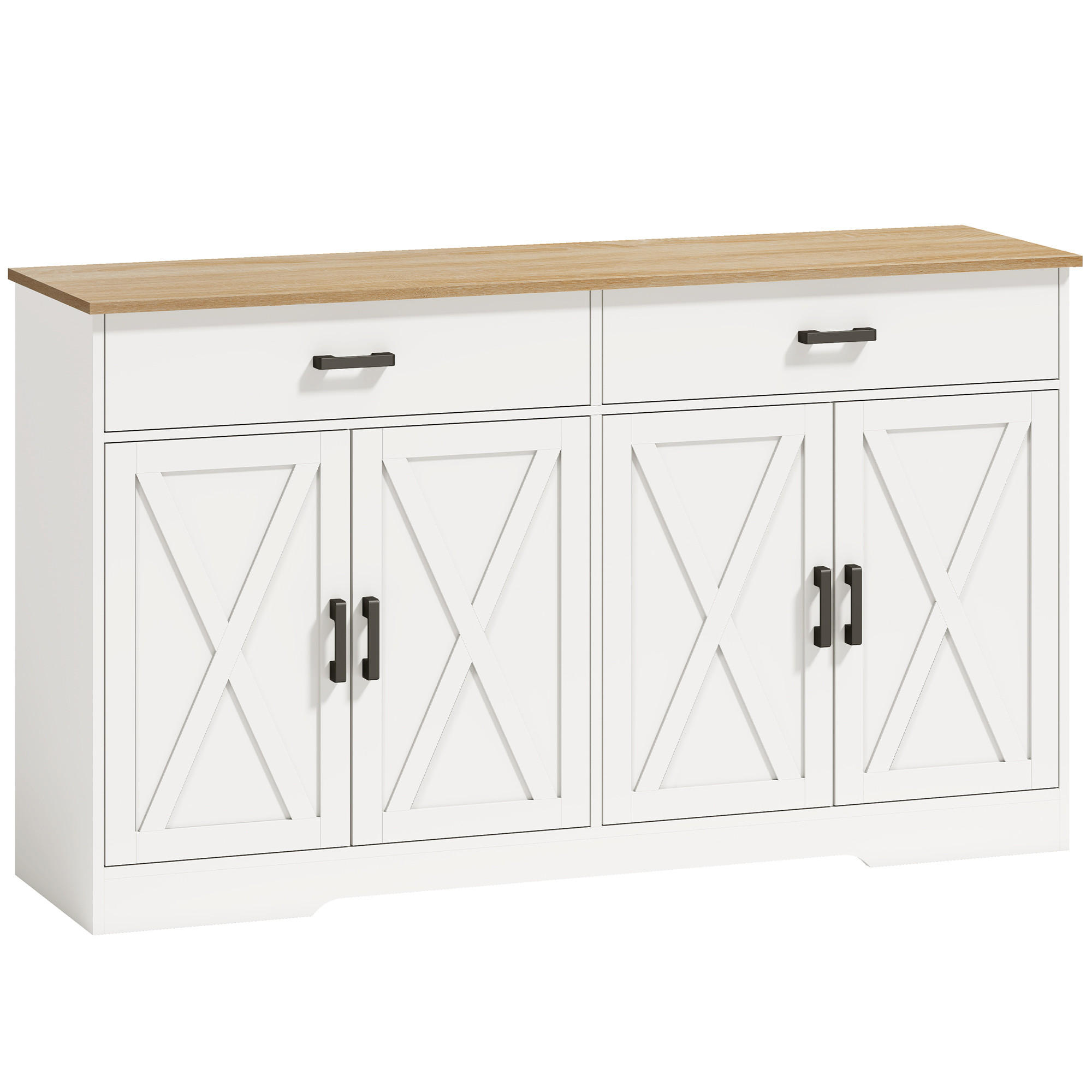 SIDEBOARD i spånskiva, vit 81/38.5/140 cm