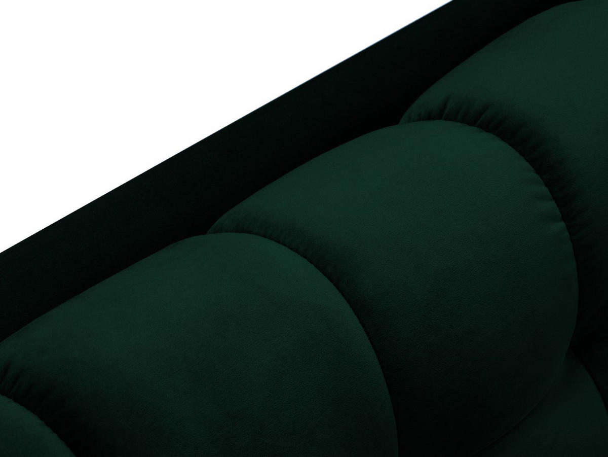 CHAISELONGUE links Mamaia aus Samt flaschengrün - Grün, Textil (102/75/185cm) - Micadoni