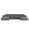 WOHNLANDSCHAFT Celes Premium In Artico - Grau, Holzwerkstoff/Textil (378/73/165cm) - Fun Möbel