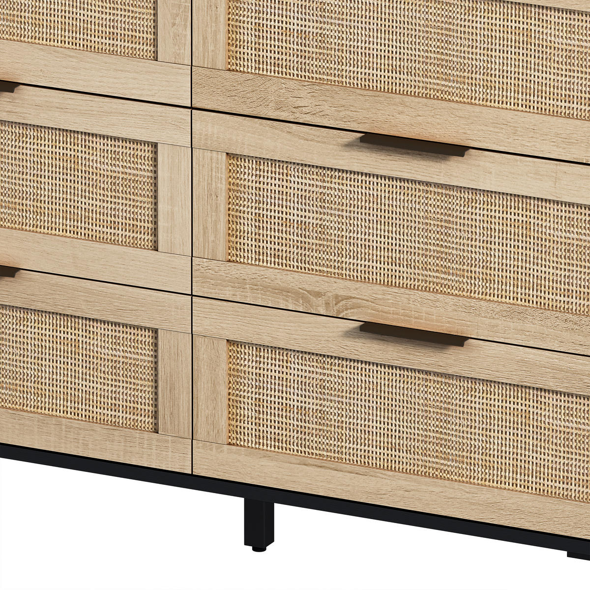 SIDEBOARD Schwarz 110/40/75 cm - Schwarz, Holzwerkstoff (40/75/110cm) - Urban Meuble
