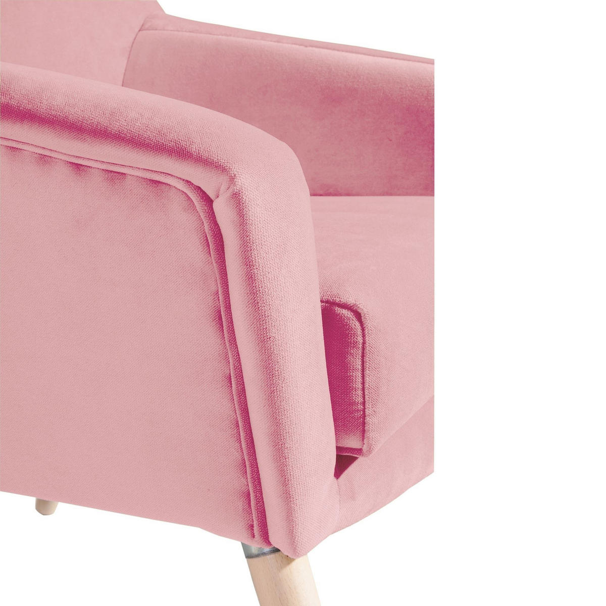 SESSEL Kachka Bezug Samtvelour Buche natur / rosé - Buchefarben/Rosa, Kunststoff (71/81/67cm) - 58aufmkessel