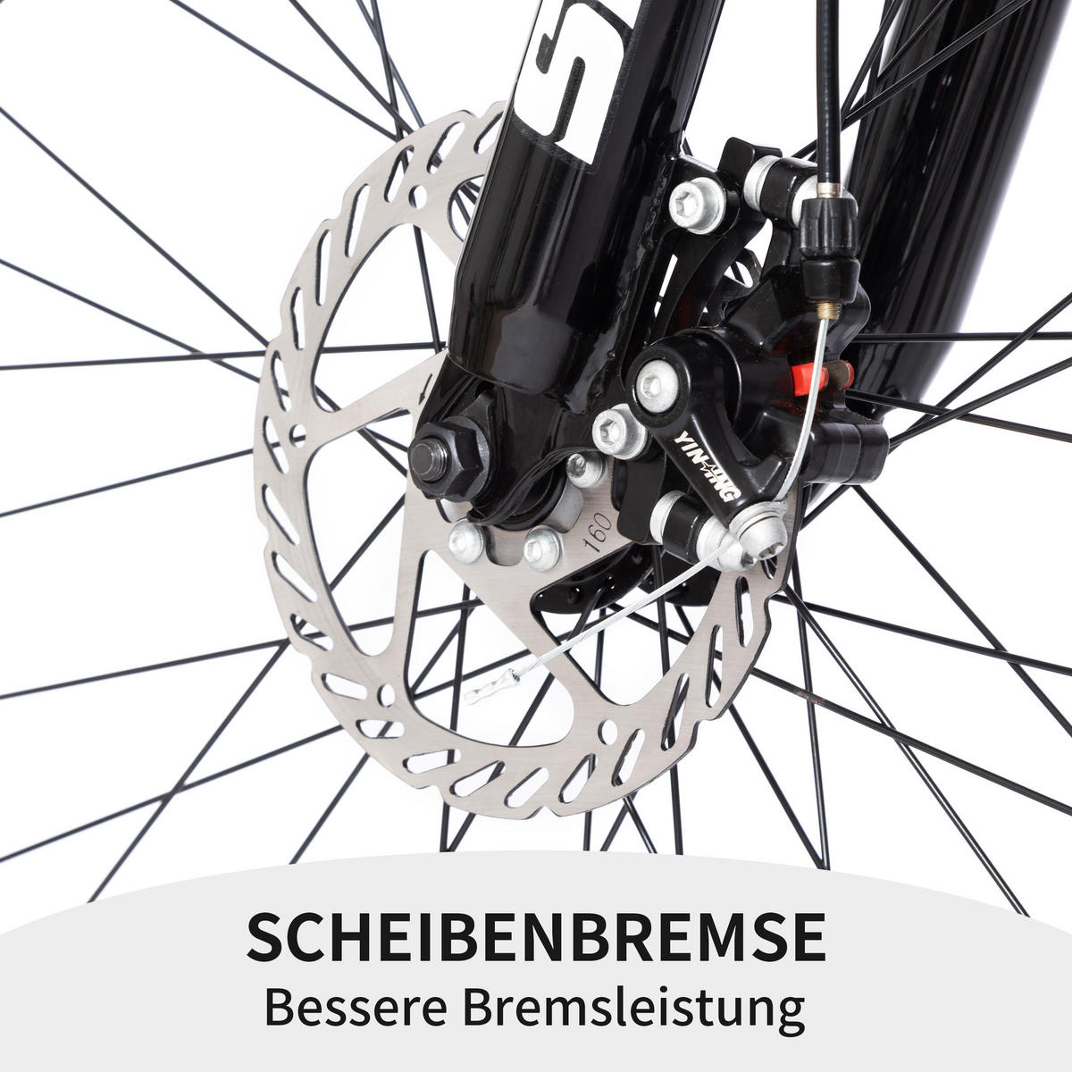 MOUNTAINBIKE 26 Zoll Blau – 21-Gang-Schaltung – Scheibenbremsen – Stahlrahmen - Blau, Metall (100cm) - Oxeza