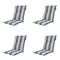 GARTENSTUHLKISSEN Banda 105/50 cm 4er-Set - Grau, Textil (50/6/105cm) - Madison