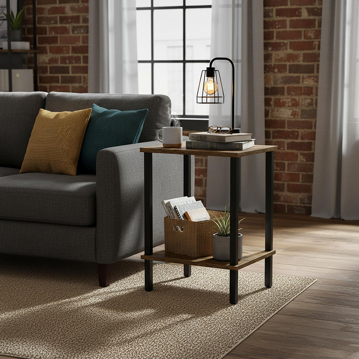 BEISTELLTISCH - Multicolor, Holzwerkstoff/Metall (30/38/55cm) - Relaxdays