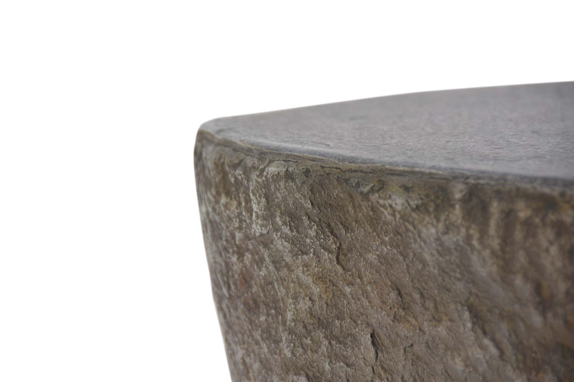 FEUERSTELLE Vesuv in Basalt-Optik aus Faserbeton - Dunkelgrau, Stein (113/44/110cm) - Elementi