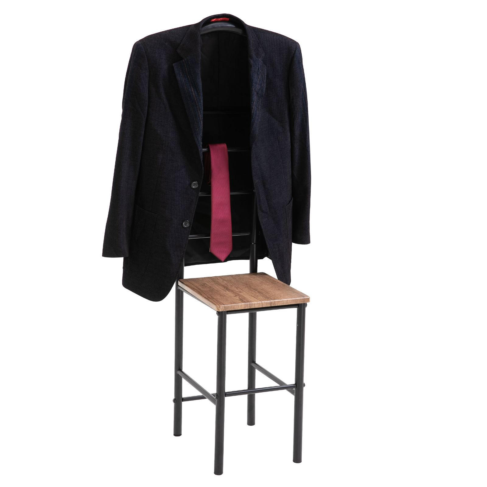 HERRENDIENER JIVO 2ER-SET - Wildeiche/Schwarz, Metall (53/121/47cm) - CARO-Möbel