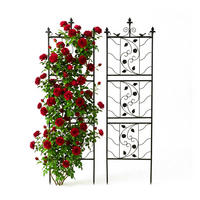 SPALIER Negru set-2 oțel 172x50 cm - negru, metal (50/172/1cm) - Relaxdays
