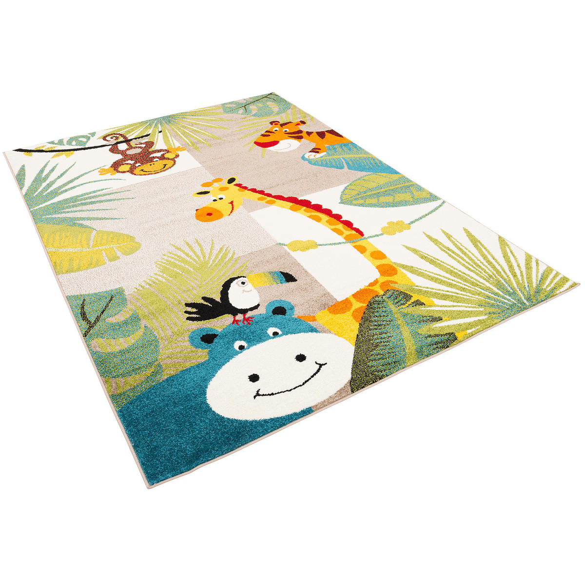 KINDER TEPPICH SOFTSTAR KIDS TIERWELT - Multicolor, Textil (120/170cm) - Pergamon