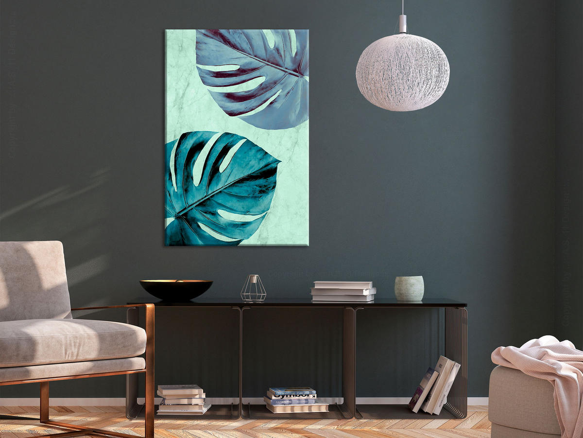 KUNSTDRUCK Grün 40/60 cm - Grün, Textil (40/60cm) - KUNSTLOFT