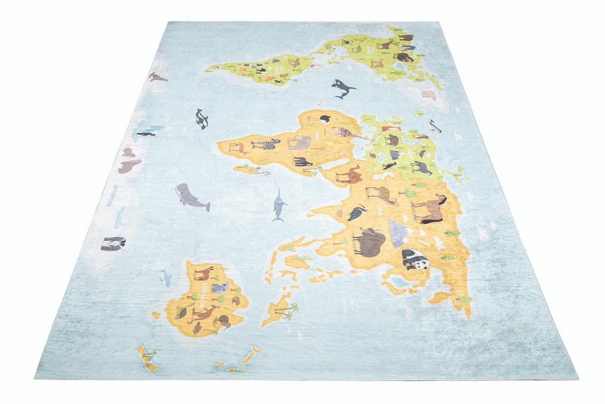 TEPPICH EMMA Blau 160/230 cm - Blau, Kunststoff (160/230cm) - Tapiso