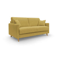 SCHLAFSOFA Edgar - Gelb, Textil (160/94/97cm) - Divani.store