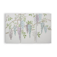 LEINWANDBILD Glyzinie Garten - 60x90cm - Multicolor, Holzwerkstoff (90/3cm) - LAURA ASHLEY