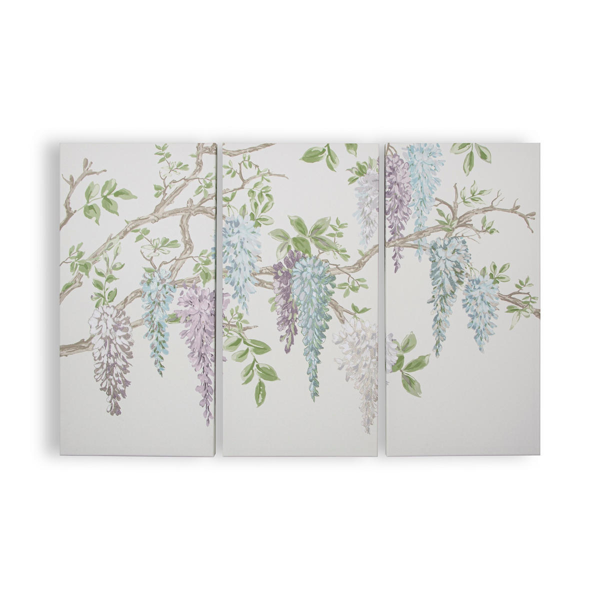 LEINWANDBILD Glyzinie Garten - 60x90cm - Multicolor, Holzwerkstoff (90/3cm) - LAURA ASHLEY