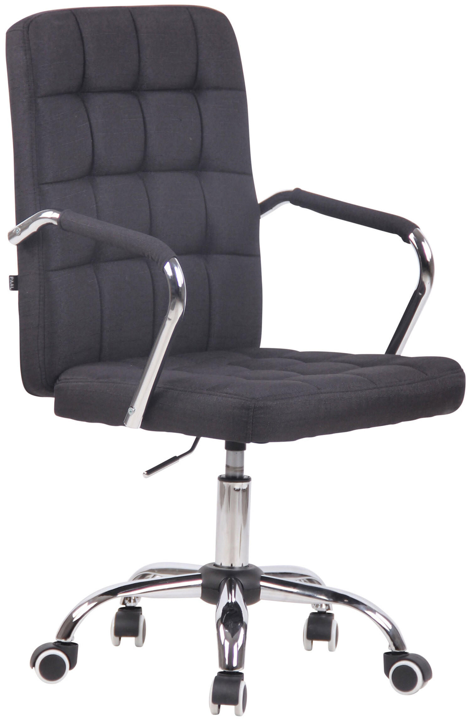 BÜROSTUHL Tenor, Stoff Schwarz - Schwarz, Textil/Metall (56/109/60cm) - TPFLiving