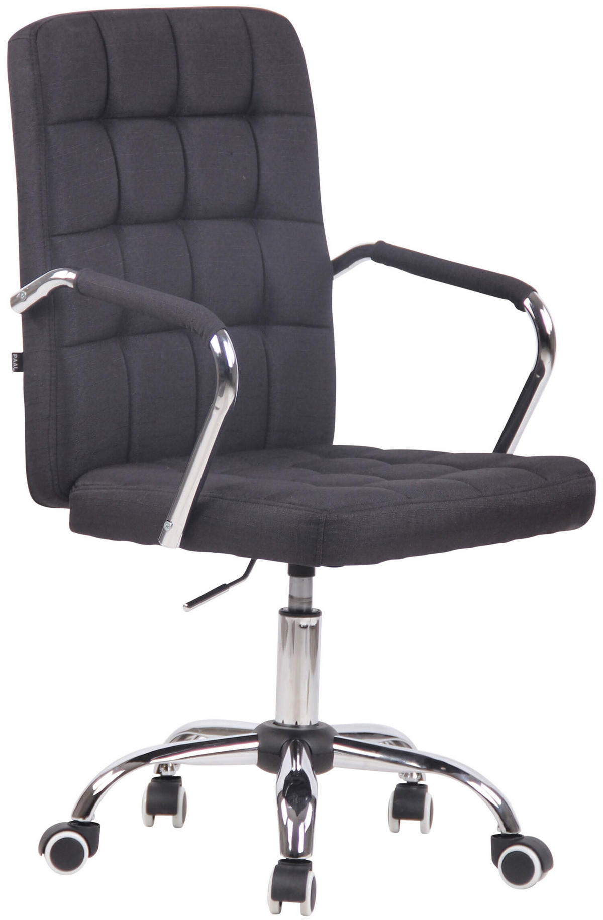 BÜROSTUHL Tenor, Stoff Schwarz - Schwarz, Textil/Metall (56/109/60cm) - TPFLiving