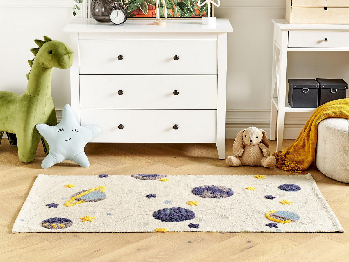 KINDERTEPPICH Langsa 150/80 cm - Beige, Textil (80/150cm) - Beliani