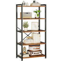 REGAL mit 5 Ebenen Braun 20 x 50.8 x 145.5 cm - Braun, Holzwerkstoff (50.8/145.5/24cm)
