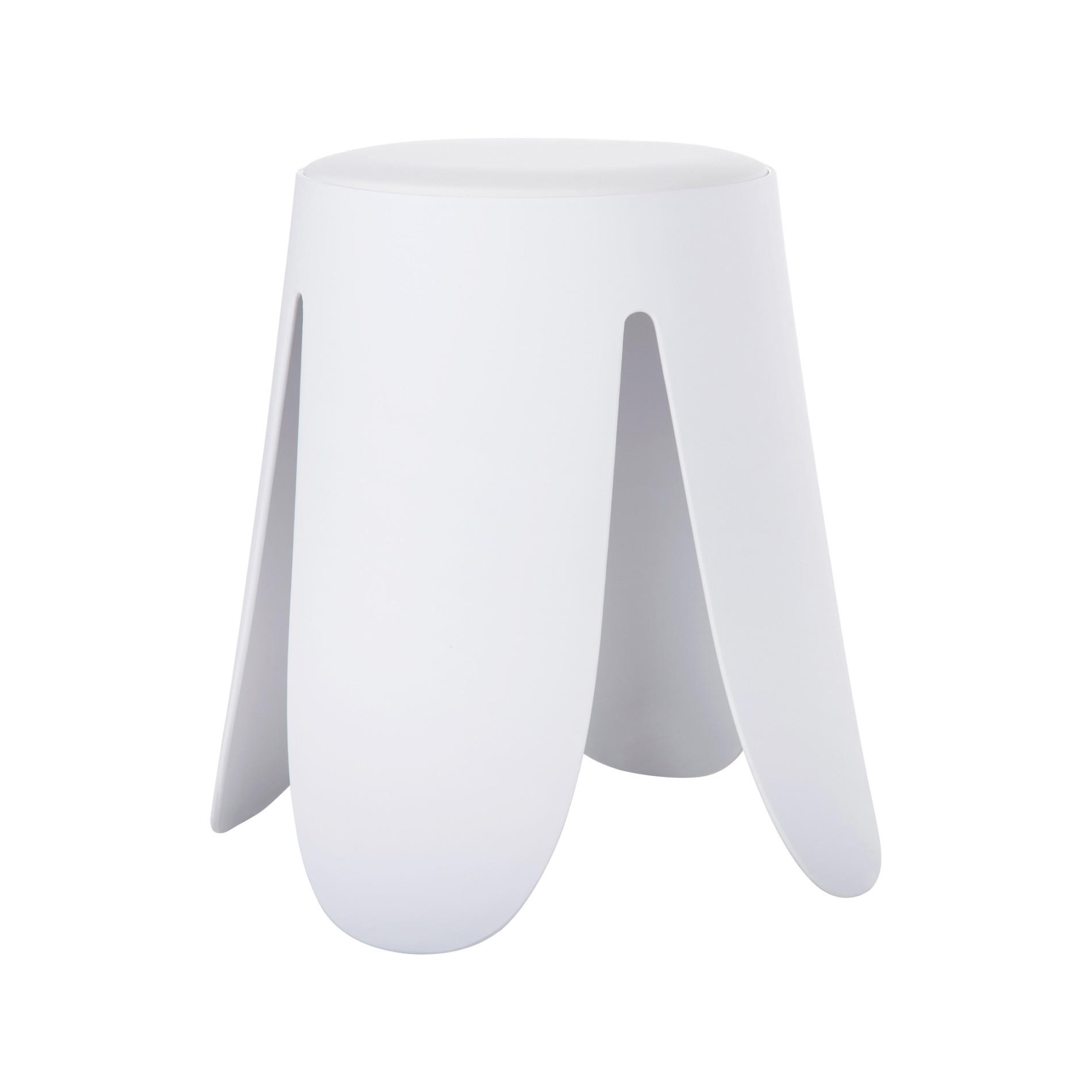 HOCKER 2-teilig Weiß - Pink/Weiß, Kunststoff (30/46/30cm) - Mobili Rebecca