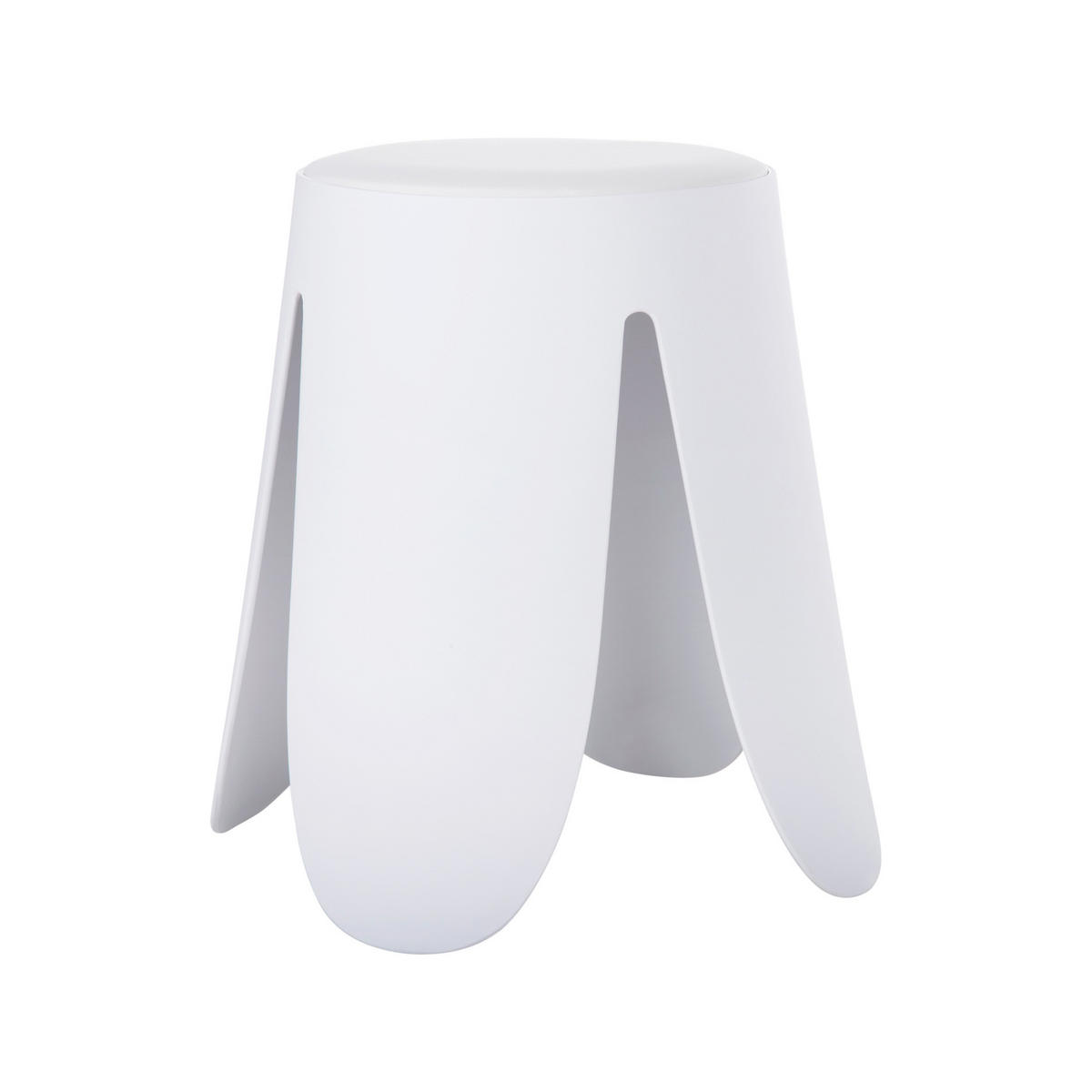 HOCKER 2-teilig Weiß - Pink/Weiß, Kunststoff (30/46/30cm) - Mobili Rebecca
