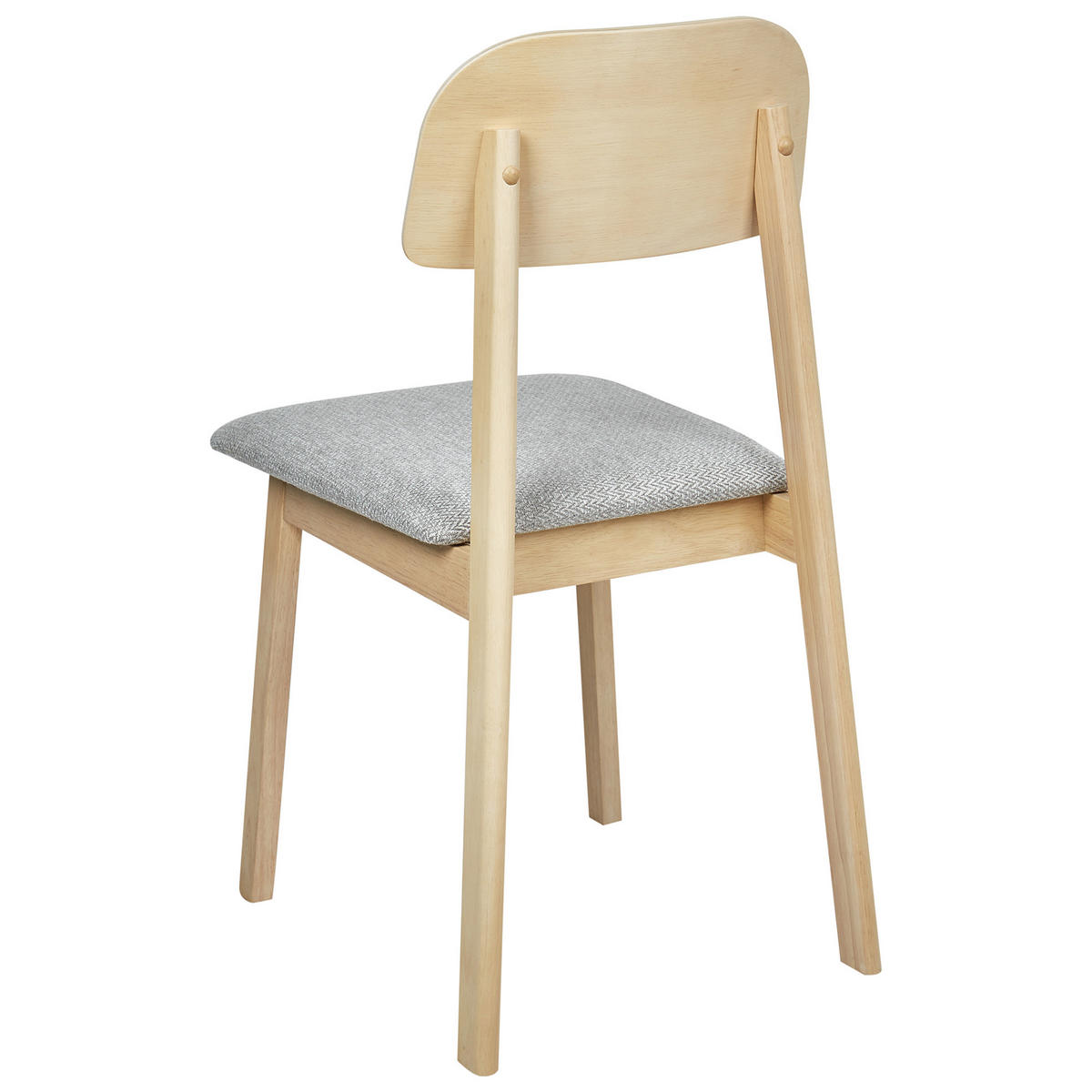 ESSZIMMERSTUHL 2er-Set Hellgrau Scandia - Beige/Hellgrau, Holz (40/82/46cm) - Beliani