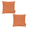 KISSENHÜLLE 2er Set Fino uni 50/50 cm - Orange, Textil (50/50cm) - Magma Heimtexx