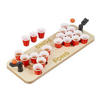 MINI Beer Pong - Multicolor, Holzwerkstoff/Kunststoff (58/20cm) - Relaxdays