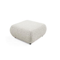 POLSTERHOCKER DELTA Modern Sitzhocker, Fußhocker Beige - Beige, Holzwerkstoff/Kunststoff (88/41/88cm) - MASSENO