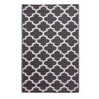 OUTDOORTEPPICH Nola geometrisch gemustert 120/180 cm - Schwarz, Kunststoff (120/180cm) - Homescapes