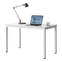 SCHREIBTISCH Odense - Weiß, Holzwerkstoff/Metall (60/120/75cm) - [en.casa]