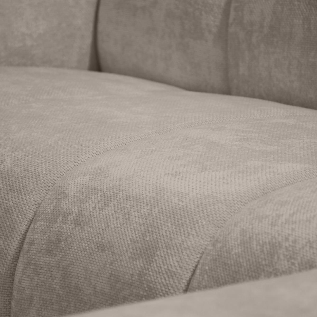 ECKSOFA Volare Mini ohne Schlaffunktion cappuccino rechts, Storm-Stoff - Schwarz/Cappuccino, Textil/Metall (256/165cm) - Beautysofa
