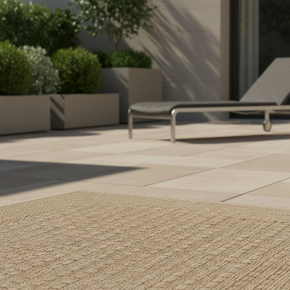 OUTDOORTEPPICH KASBERG, im Vintage-Stil, aus Polypropylen, Beige, 140 x 200 cm - Beige, Textil (140/200cm) - KADIMA DESIGN