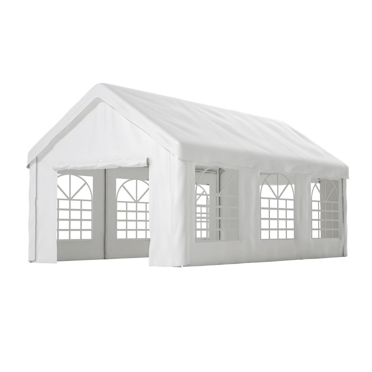 FAHRZEUG-ZELTGARAGE 3x6 m mit Doppel-Rolltor - Weiß, Metall (598/283/299cm) - ComfortXL