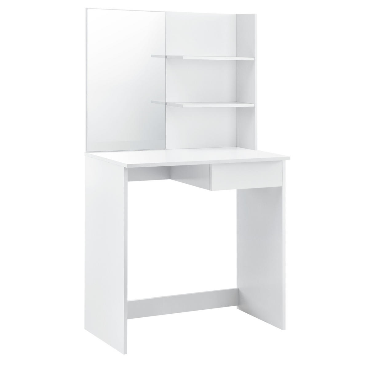 SCHMINKTISCH - Weiß, Holzwerkstoff (75/141/40cm) - [en.casa]