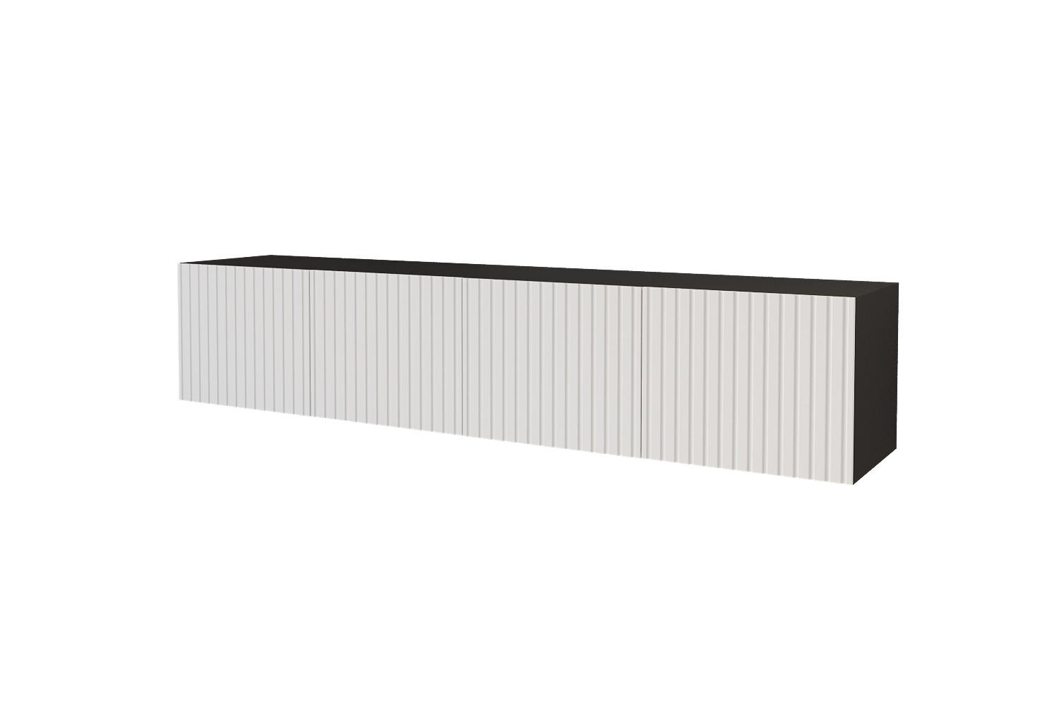 ALTDECOR NÍZKÁ komoda KITO-W 2x100x40x40 cm – černá / bílá
