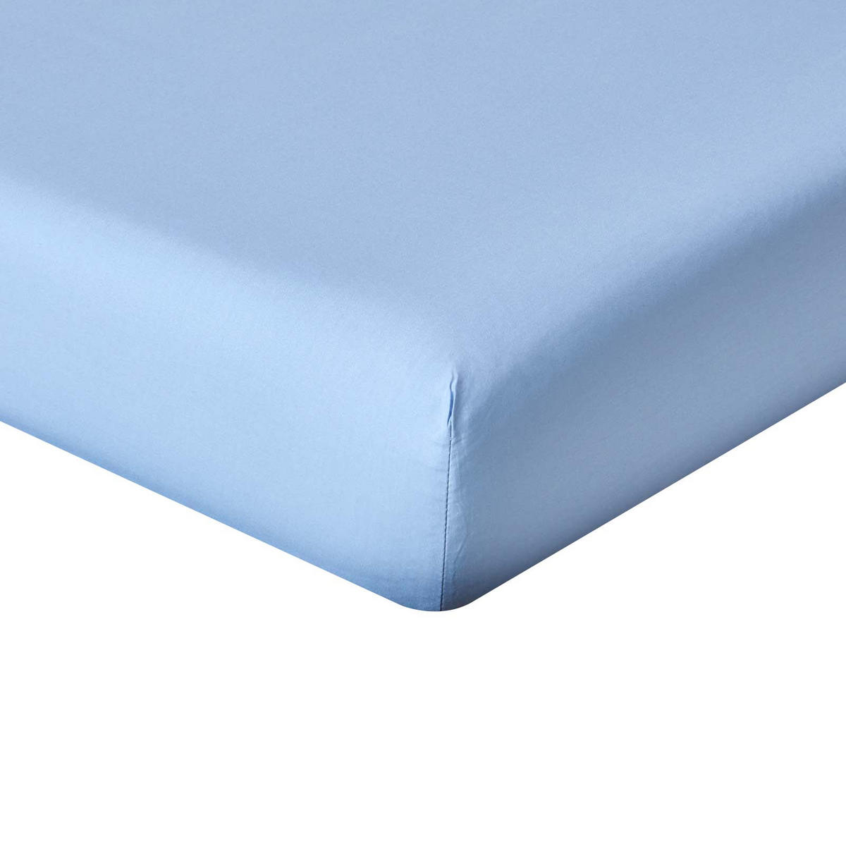 PERKAL-SPANNBETTLAKEN, Ägyptische Baumwolle, Fadendichte 200 - Blau, Textil (160/200cm) - Homescapes