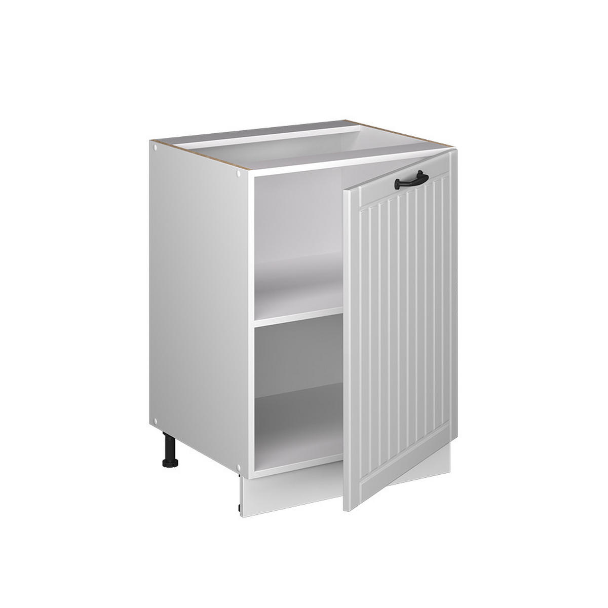 KÜCHENUNTERSCHRANK Fame-Line, Weiß Landhaus/Weiß, 60 cm 1 Tür mit Arbeitsplatte - Weiß, Holzwerkstoff (60/82/60cm) - Vicco