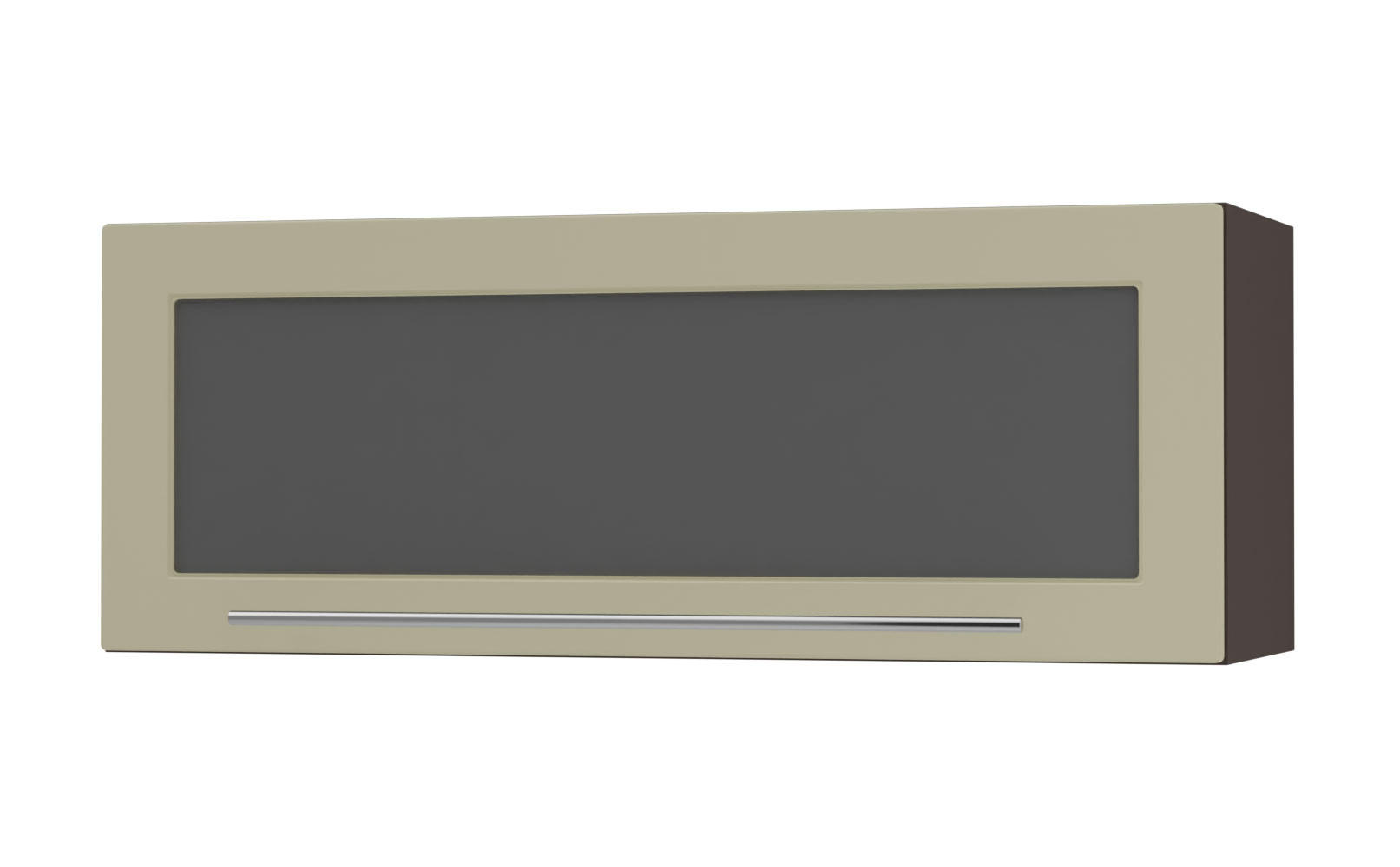 Feldmann-Wohnen Küchenhängeschrank Creme, Dunkelgrau 90x36x32.5 cm