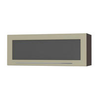 KLAPPHÄNGESCHRANK Kvantum W4BS/90 Vanille Matt / Lava Matt 90 / 32,5 / 36cm - Dunkelgrau/Creme, Holz/Holzwerkstoff (90/36/32.5cm) - Feldmann-Wohnen