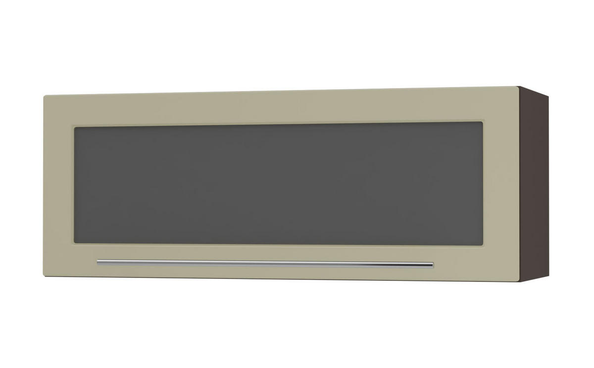 KLAPPHÄNGESCHRANK Kvantum W4BS/90 Vanille Matt / Lava Matt 90 / 32,5 / 36cm - Dunkelgrau/Creme, Holz/Holzwerkstoff (90/36/32.5cm) - Feldmann-Wohnen